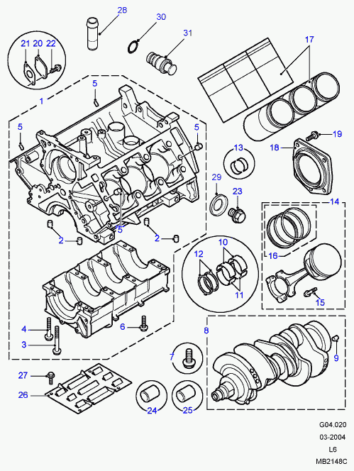 KIA LUF100300L - Anillo retén, cigüeñal parts5.com