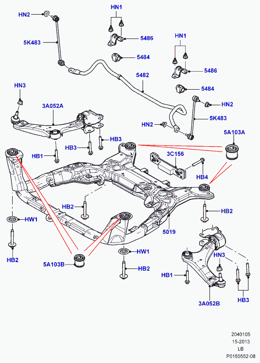 Land Rover #LR007205 - Lenker, Radaufhängung parts5.com