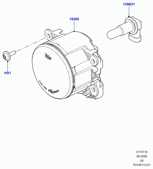 Land Rover LR001587 - Reflektor przeciwmgłowy parts5.com