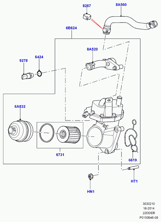 Land Rover LR001247 - Filtro de aceite parts5.com