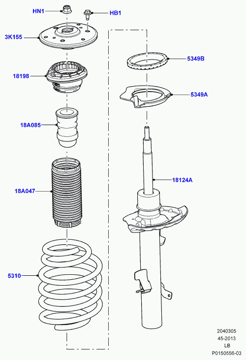 Land Rover LR018785 - Roulement, coupelle de suspension parts5.com