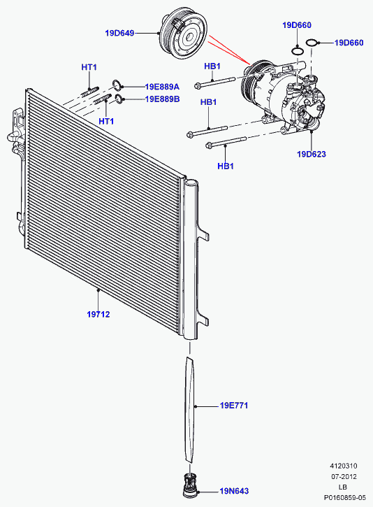 Land Rover LR011983 - Kompressori, ilmastointilaite parts5.com