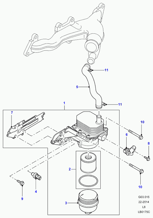 Rover LR004459 - Filtru ulei parts5.com