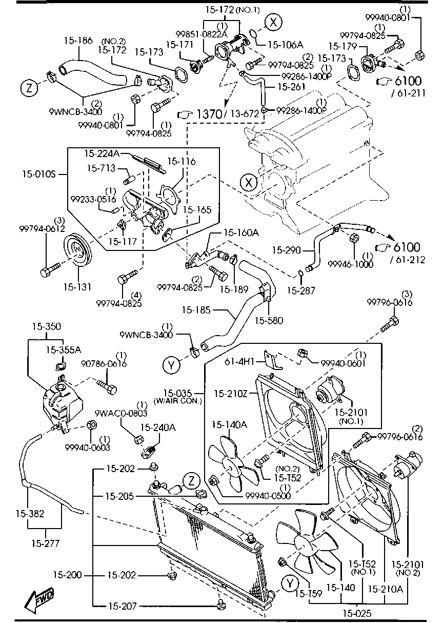 MAZDA BP6F-15-171A - Thermostat, coolant parts5.com