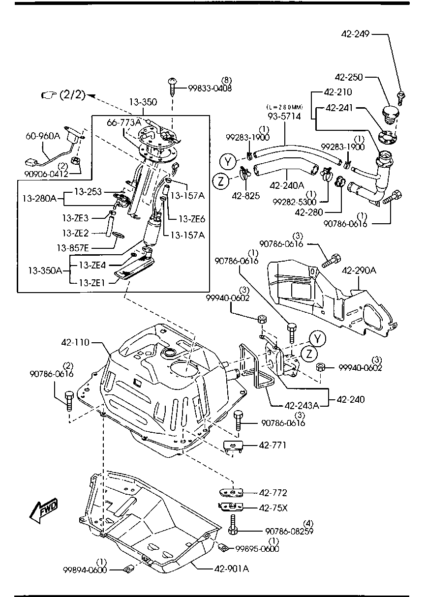 MAZDA BP4W-13-350A - Üzemanyag-szivattyú parts5.com