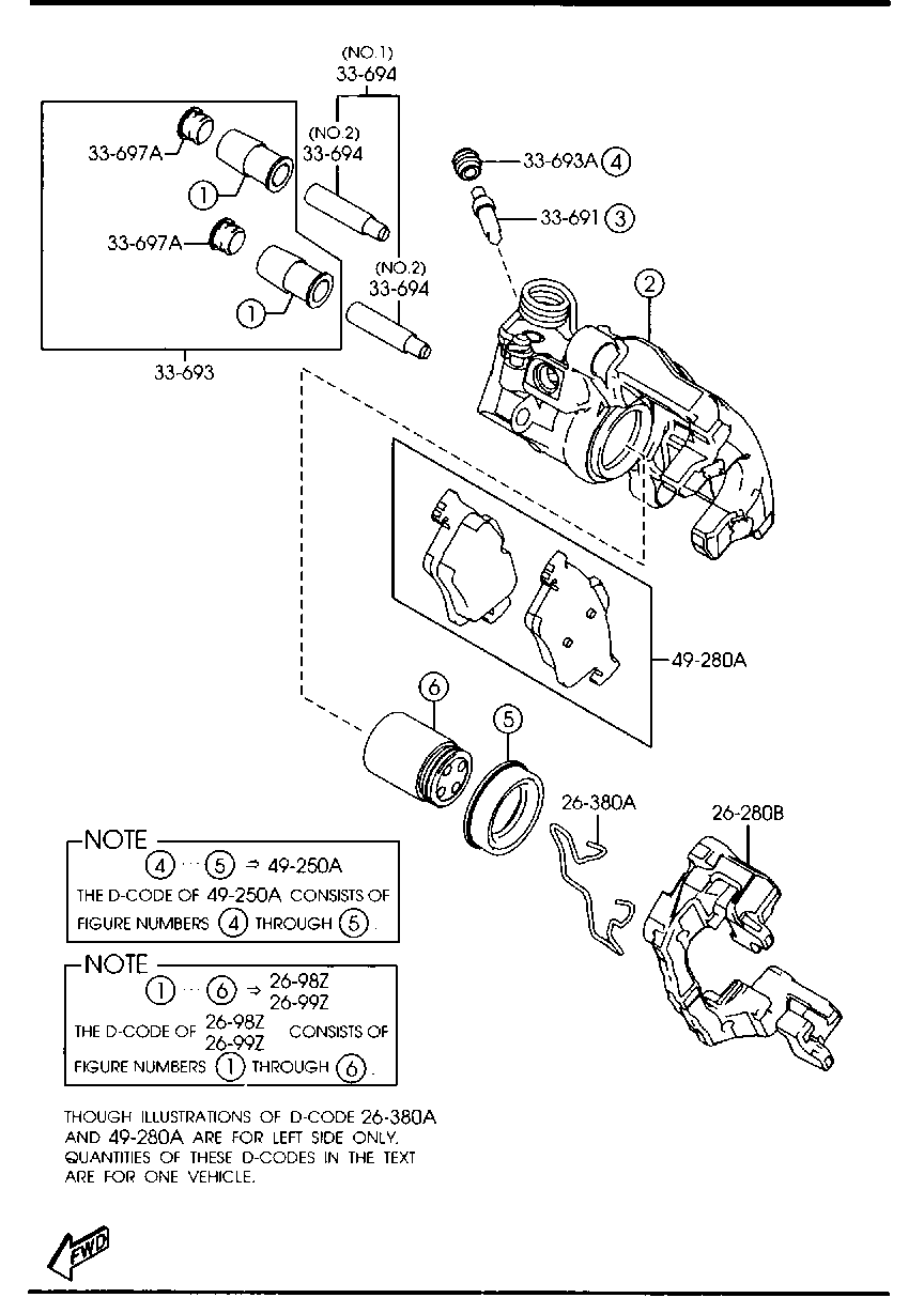 Mitsubishi C2Y3-26-48ZA - Fren balata seti, diskli fren parts5.com