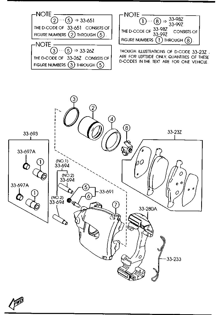 FORD BPYK-33-61XB - Brake Caliper parts5.com