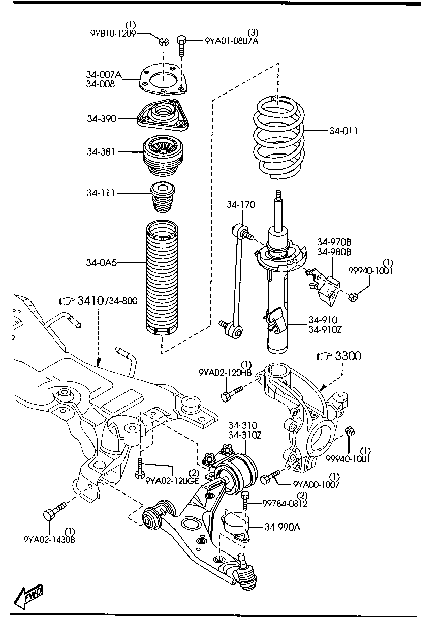 FORD BP4K-34170-D - Entretoise / tige, stabilisateur parts5.com