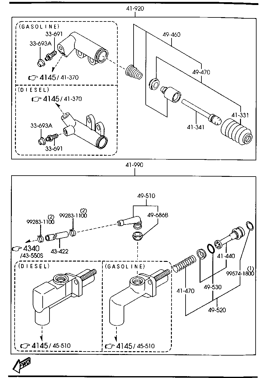 MAZDA BTAB-41-920B - Cilindro receptor, embrague parts5.com