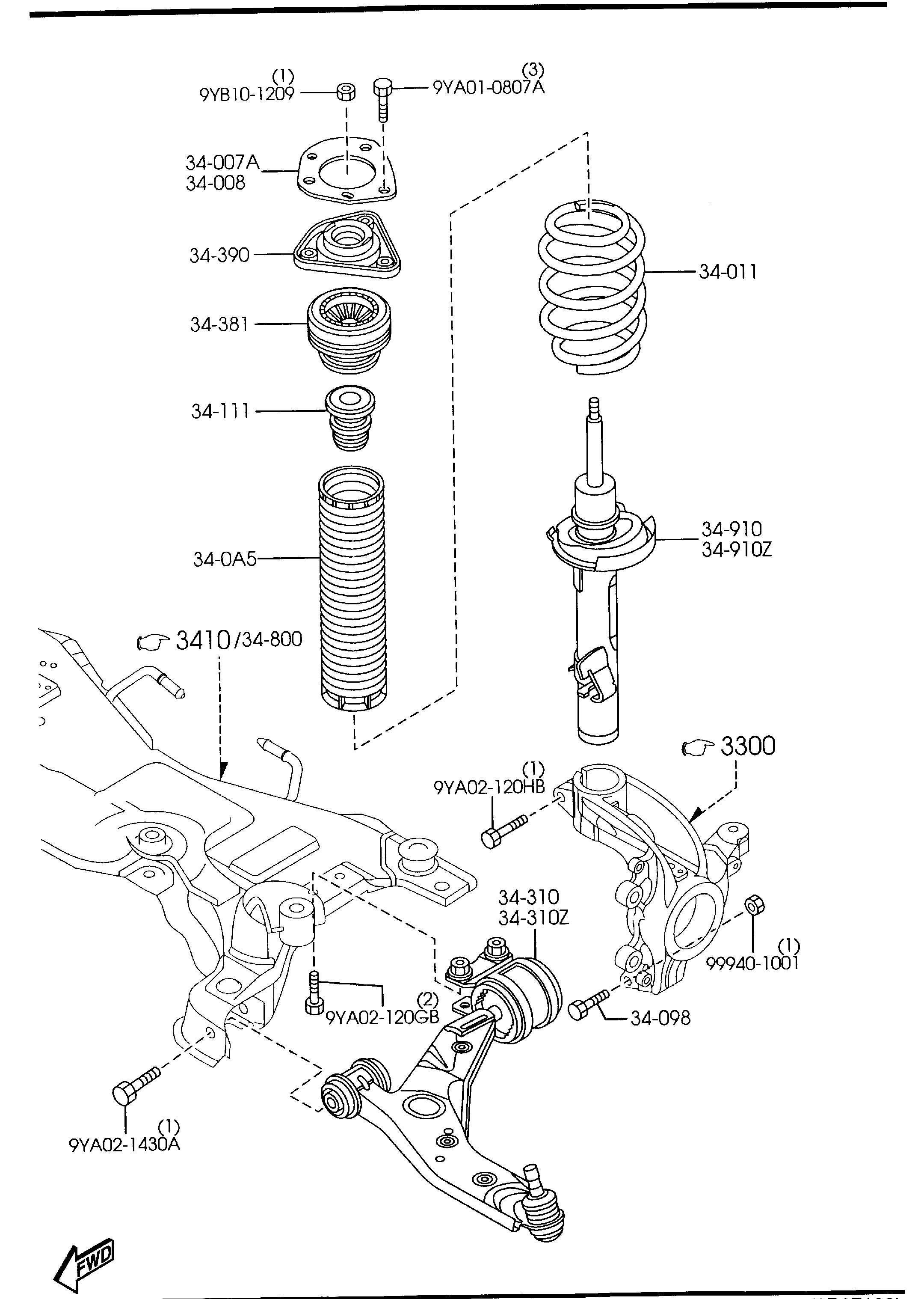 FORD B32H-34-350A - Bras de liaison, suspension de roue parts5.com