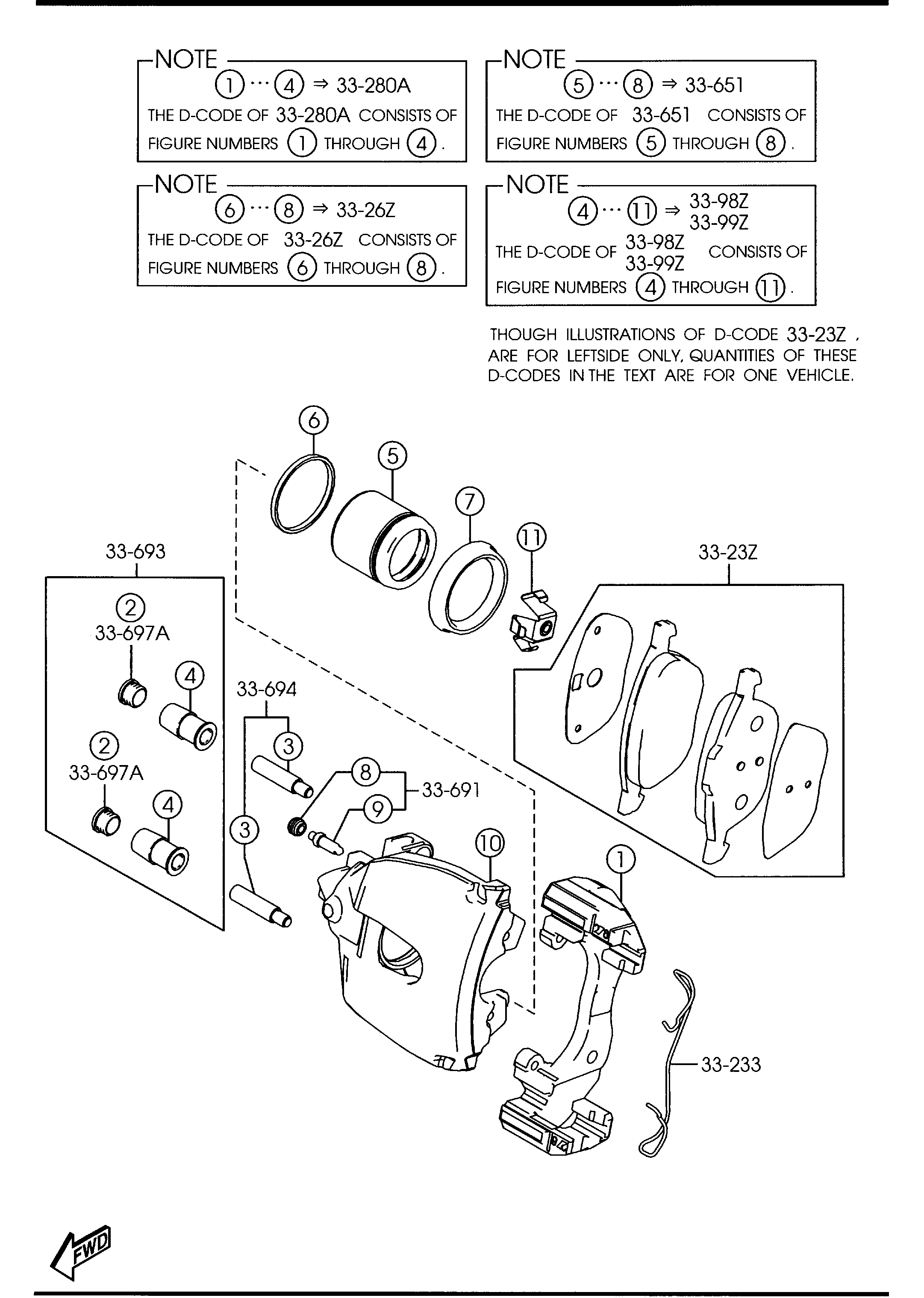 MAZDA BPYK-33-61XA - Brake Caliper parts5.com