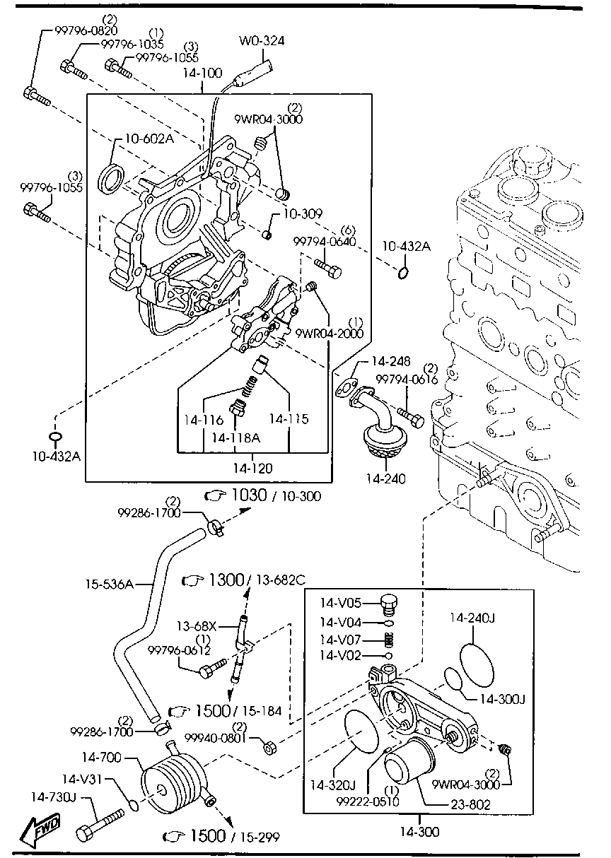 MAZDA RF79-14-302 - Φίλτρο λαδιού parts5.com