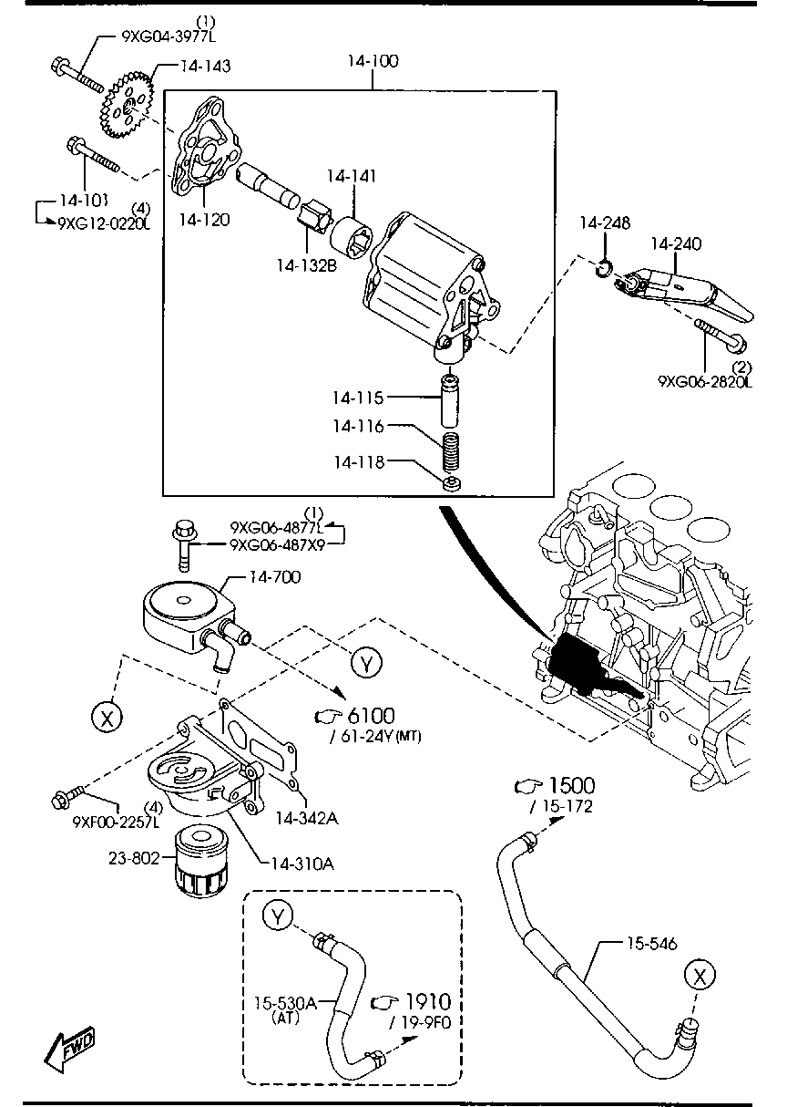 FORD LF10-14-302 - Filter za ulje parts5.com