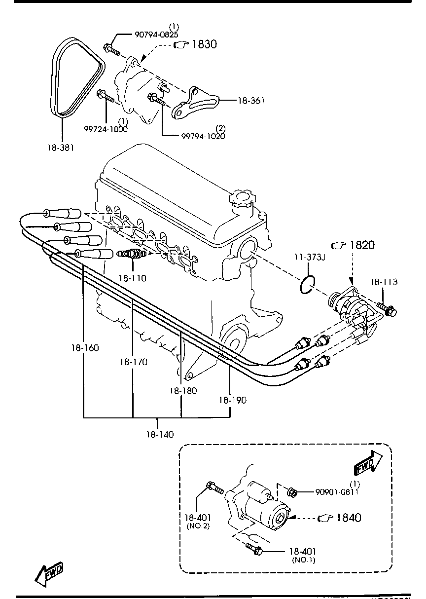 MAZDA B587-18-381 - Ιμάντας poly-V parts5.com