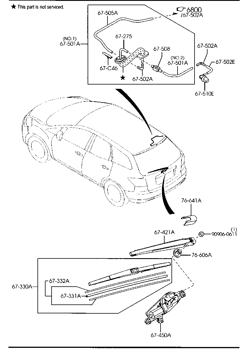 MAZDA G22E-67-330 - Pyyhkijänsulka parts5.com