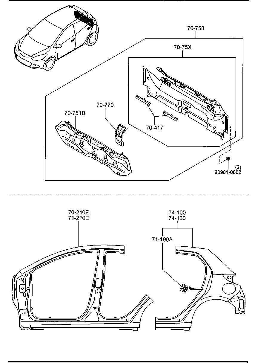 MAZDA D6Y1-70-410D - Aripa parts5.com