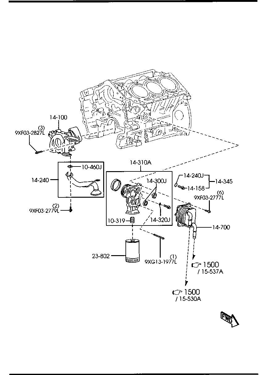 MAZDA YF09-14-302A - Filtru ulei parts5.com