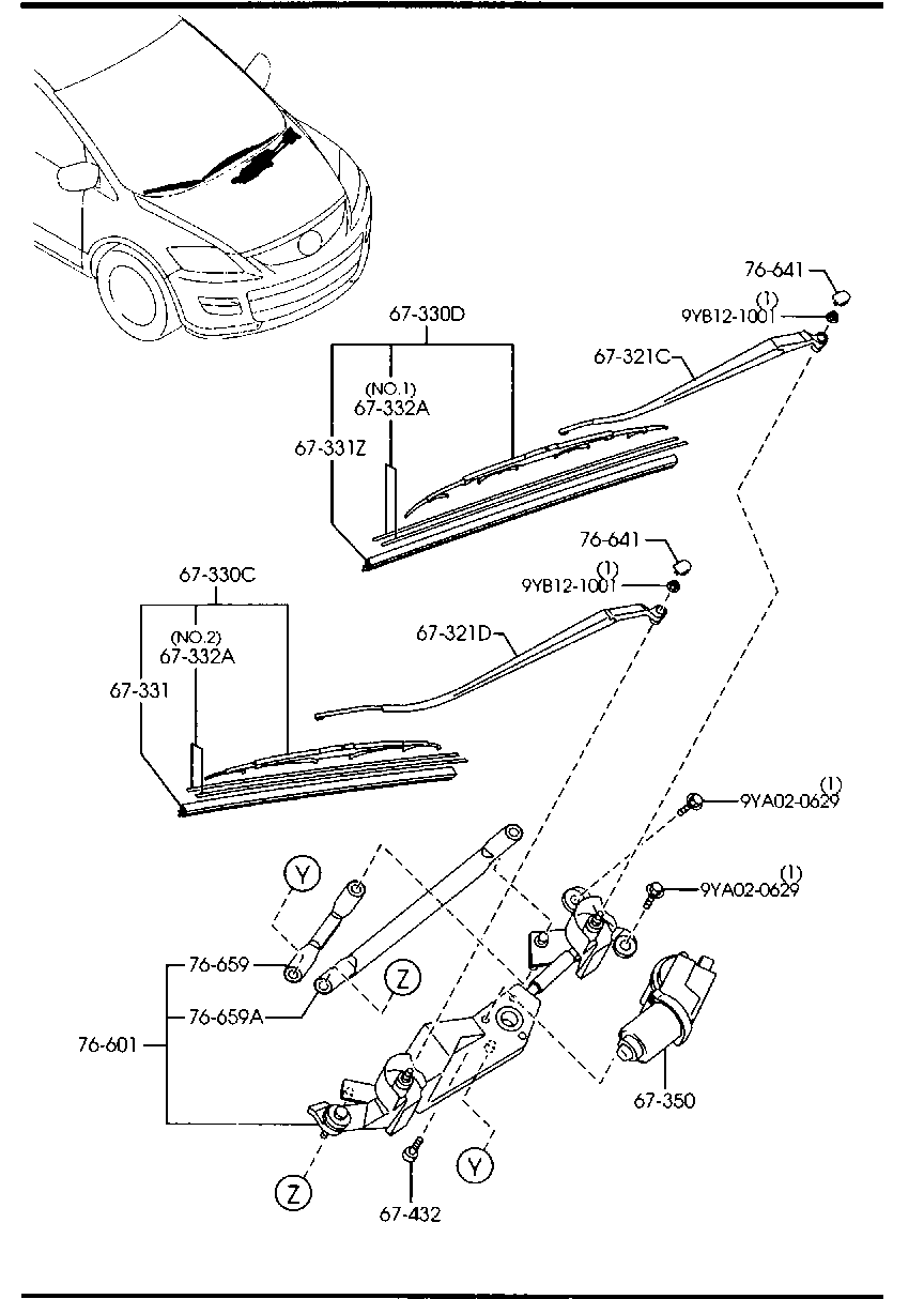 MAZDA TD12-67-333 - Щетка стеклоочистителя parts5.com