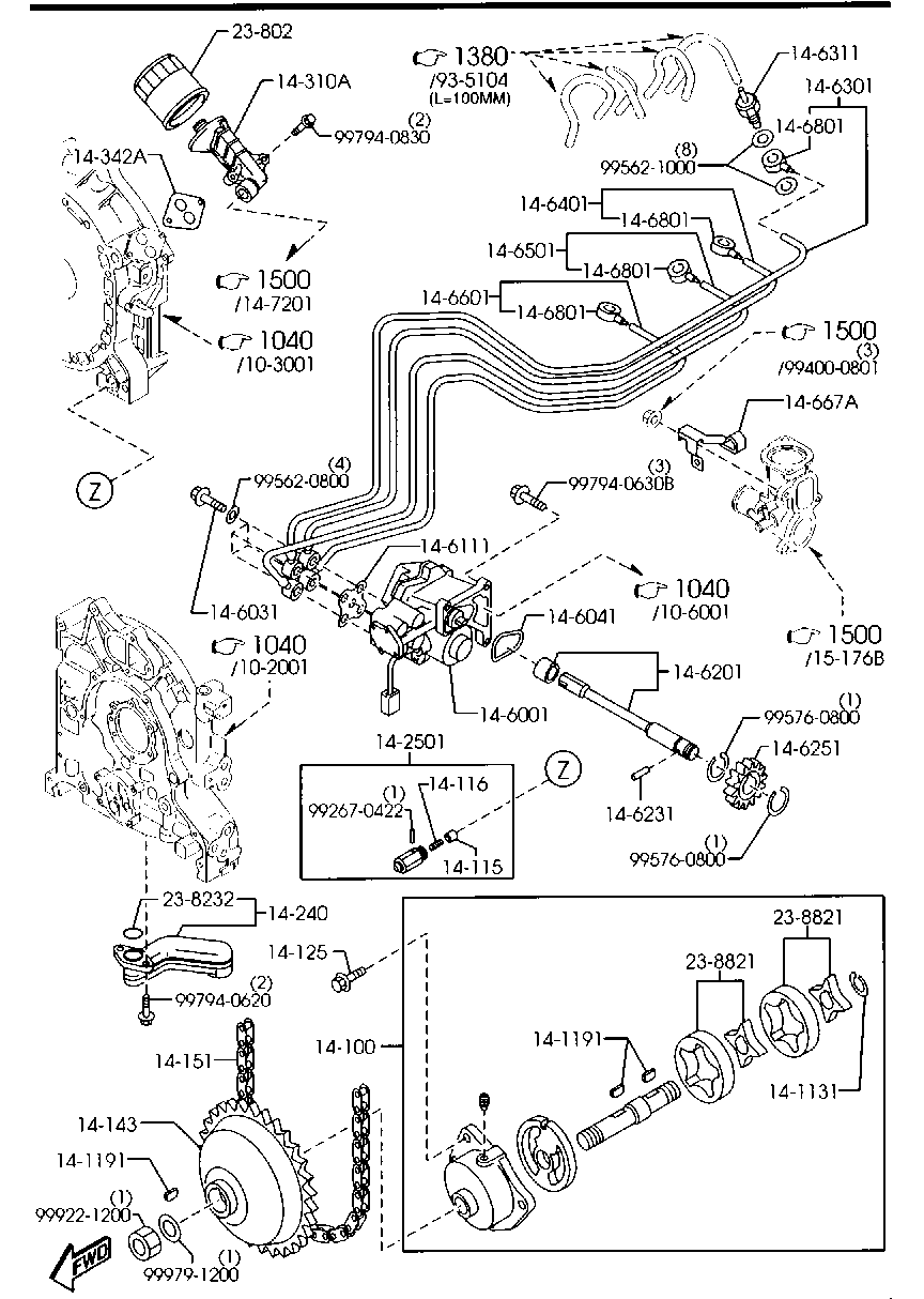 MAZDA B 6Y1-14302-A - Φίλτρο λαδιού parts5.com