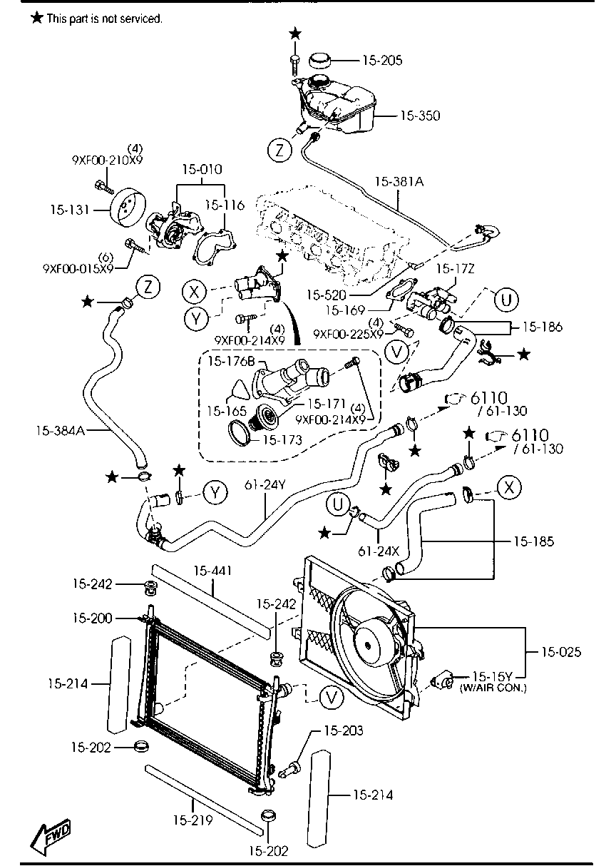 MAZDA C201-15-171A - Termostat, środek chłodzący parts5.com