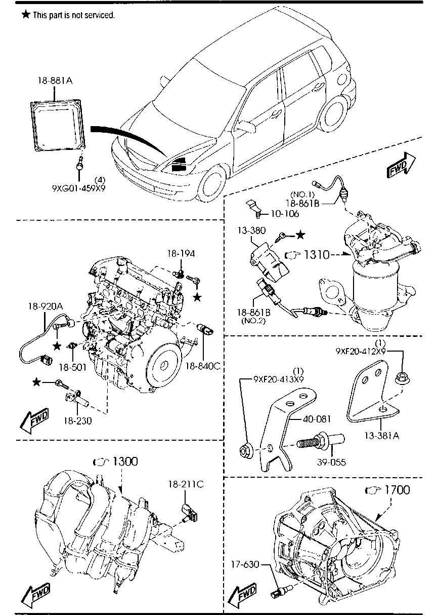 MAZDA C201-18-861 - Lambda andur parts5.com