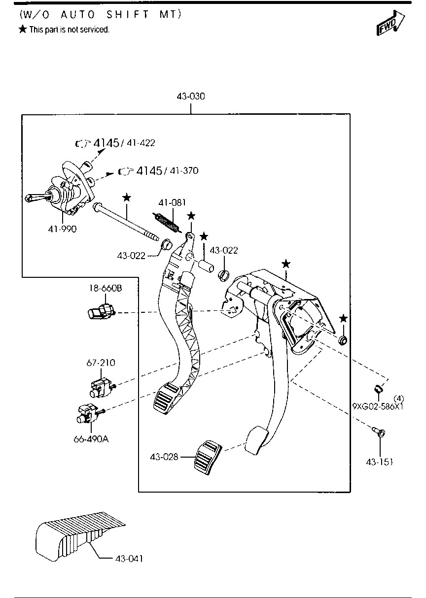 MAZDA BR1A-66-470 - Spínač brzdových svetiel parts5.com