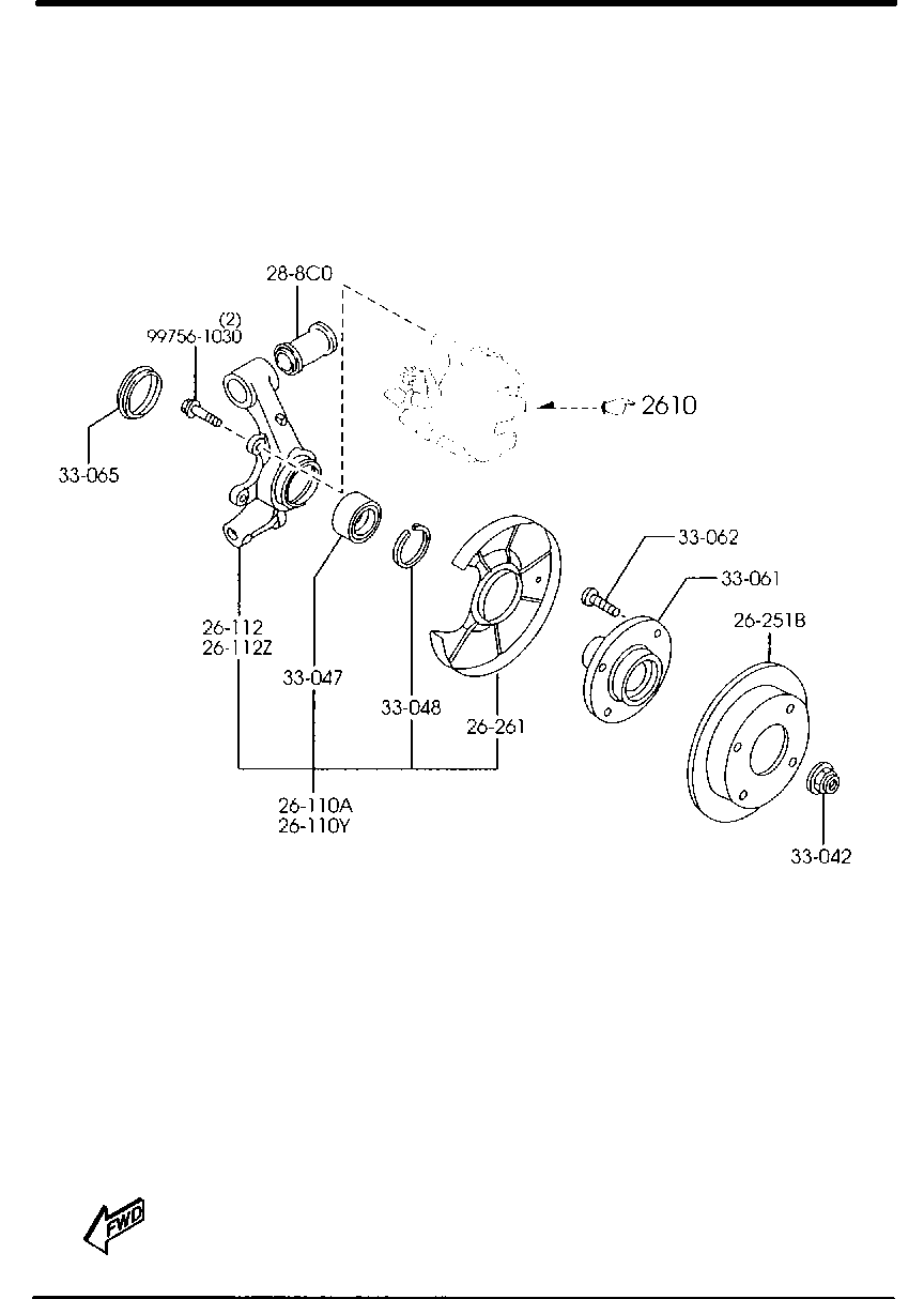 KIA B455-33-047C - Set rulment roata parts5.com