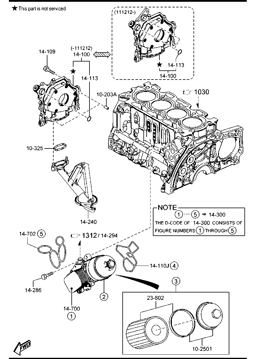 Mitsubishi Y650-14-300 - Oil Cooler, engine oil parts5.com