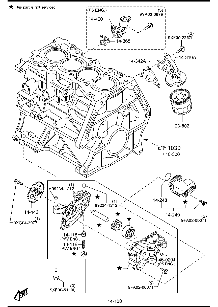 MAZDA PE01-14-302A - Öljynsuodatin parts5.com