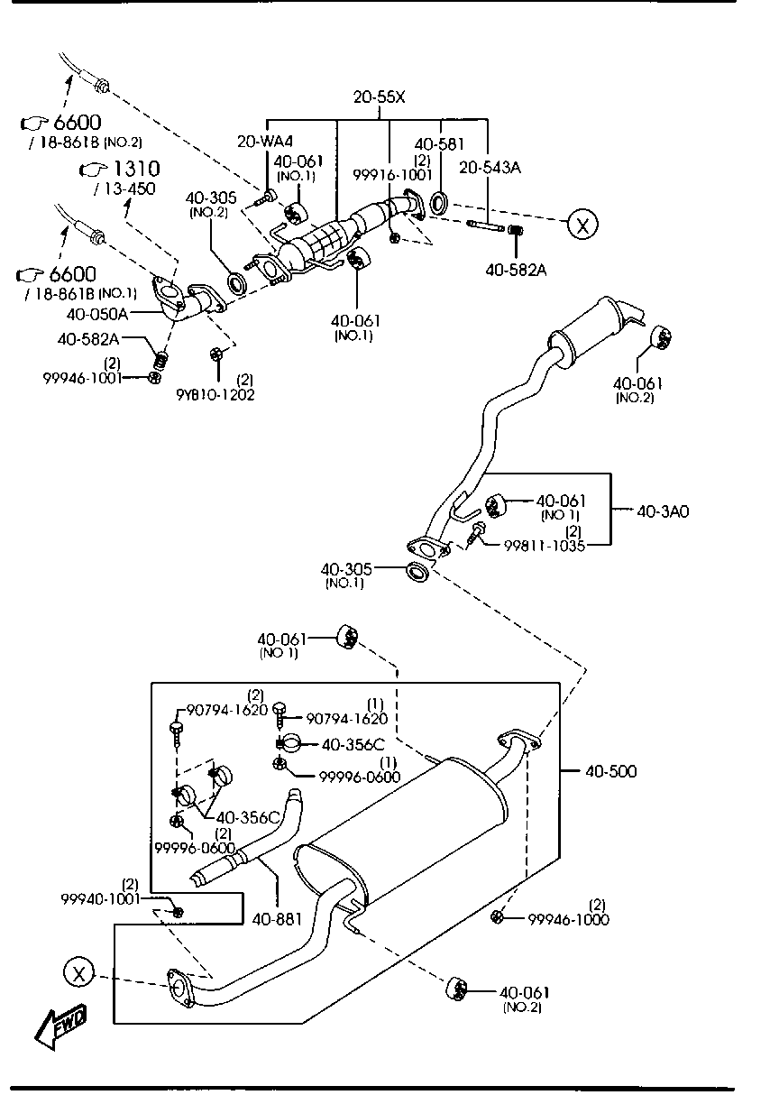 MAZDA FSB8-40-305 - Στεγανοποιητικός δακτύλιος, σωλήνας εξάτμισης parts5.com