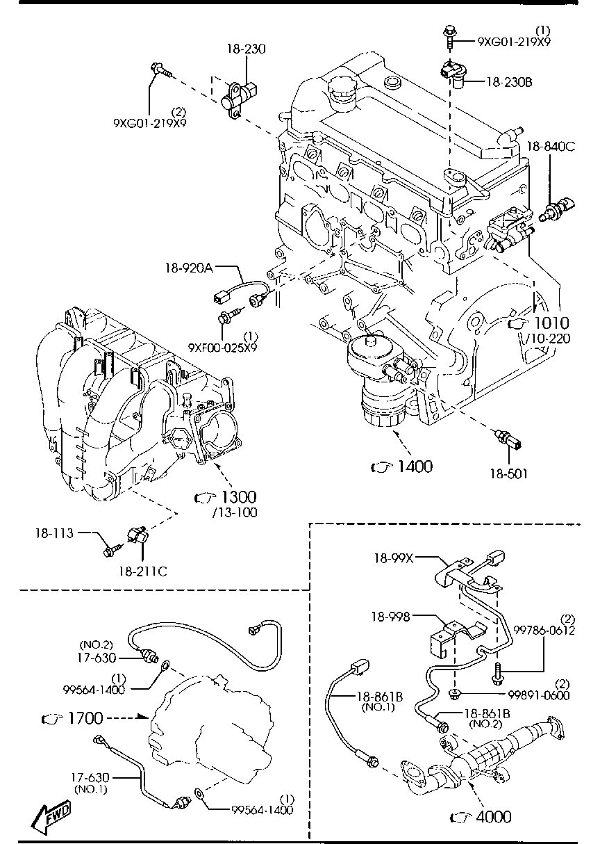 MAZDA L336-18-861 - Lambda Sensor parts5.com