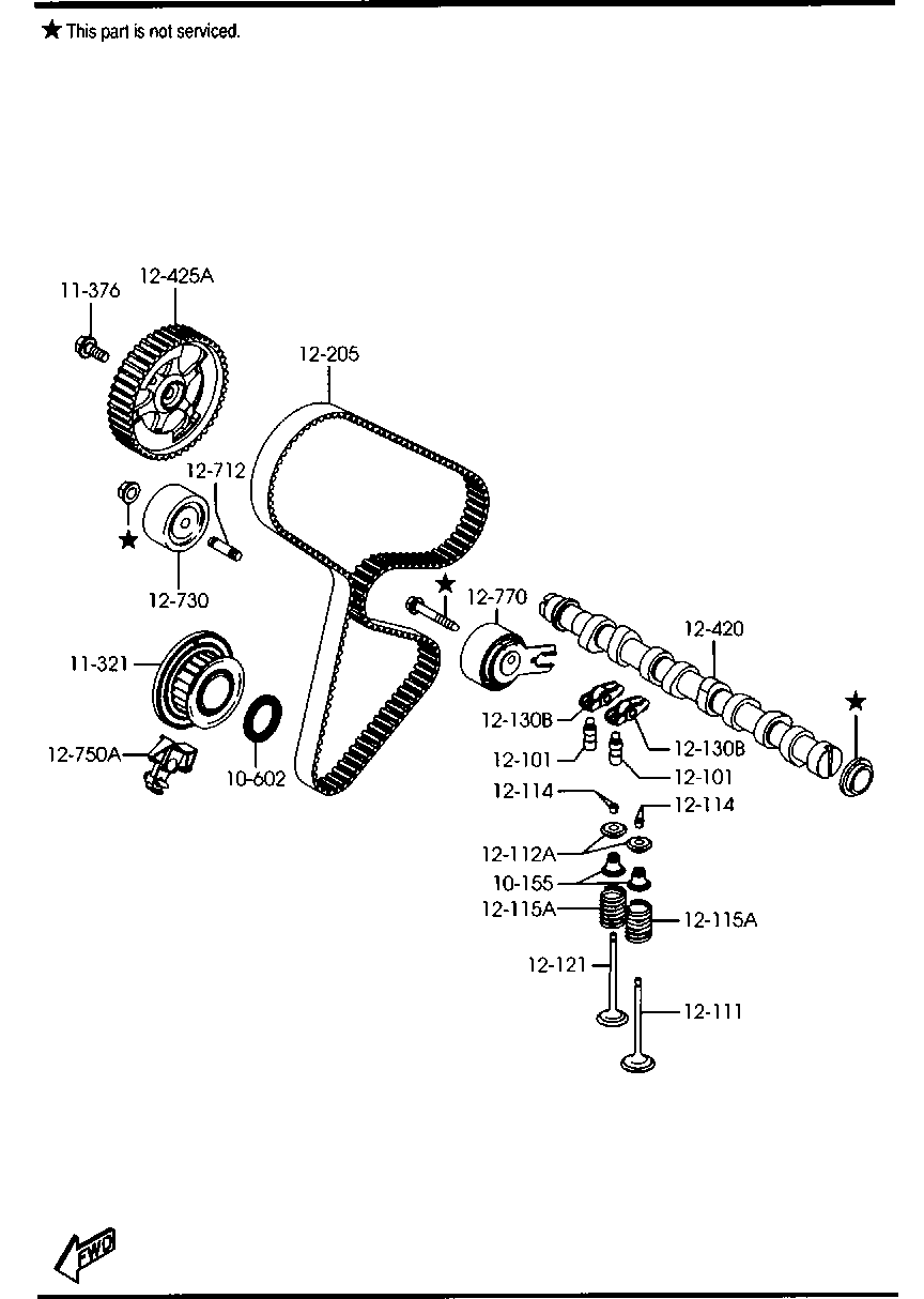 MAZDA Y401-12-130 - Finger Follower, engine timing parts5.com