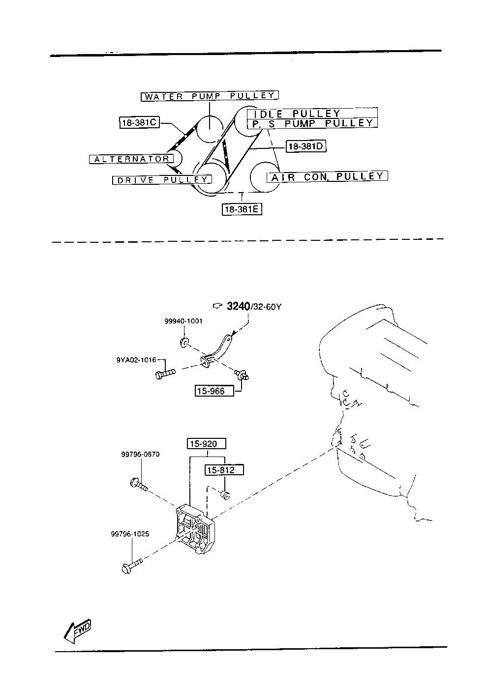 MAZDA B366-15-907 - Ozubený klínový řemen parts5.com