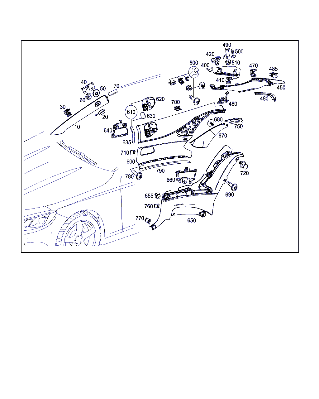 Mercedes-Benz A 010 990 57 04 - Bec, far principal parts5.com