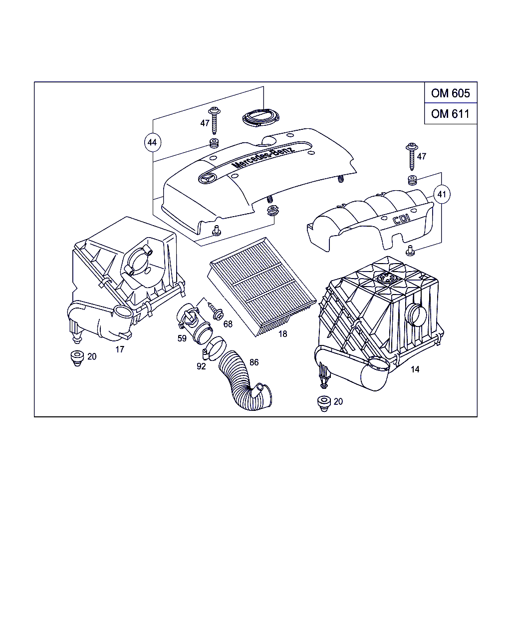 AMG A 000 094 14 48 - MASS AIR FLOW SENSOR parts5.com