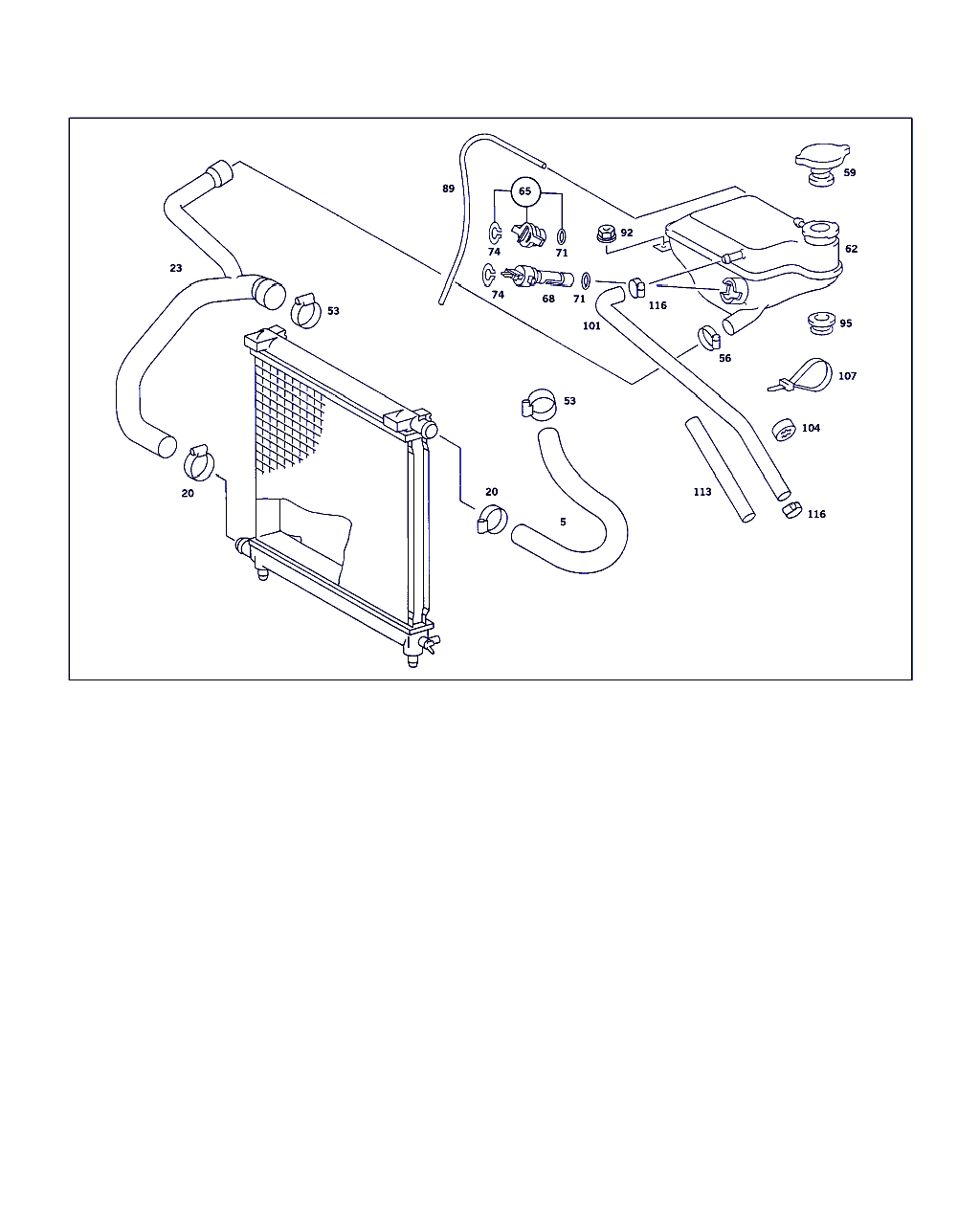 Mercedes-Benz A 123 501 01 15 - Tapa, radiador parts5.com