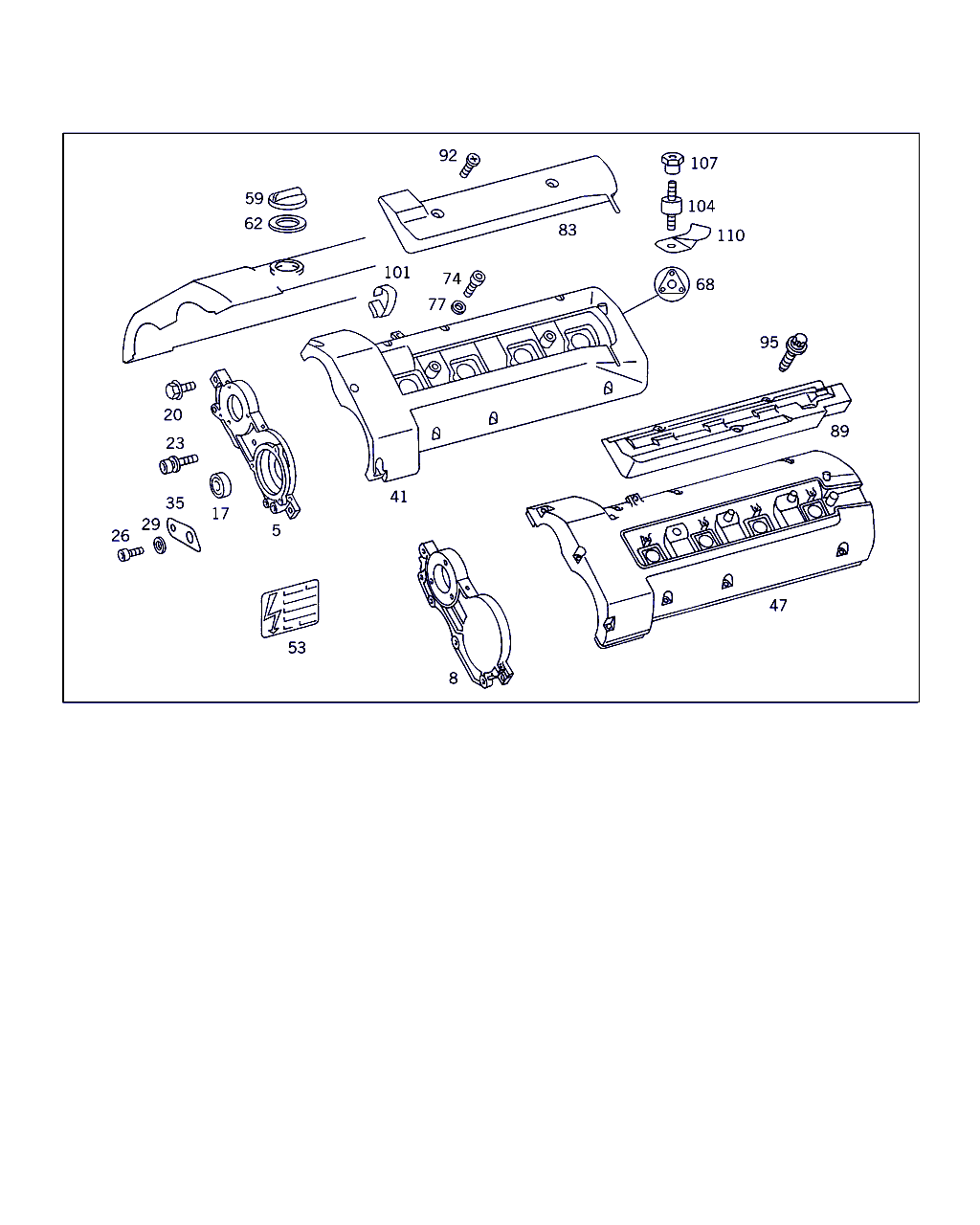 Mercedes-Benz A 102 018 03 80 - Lukk, õlitäite ühendustoru parts5.com