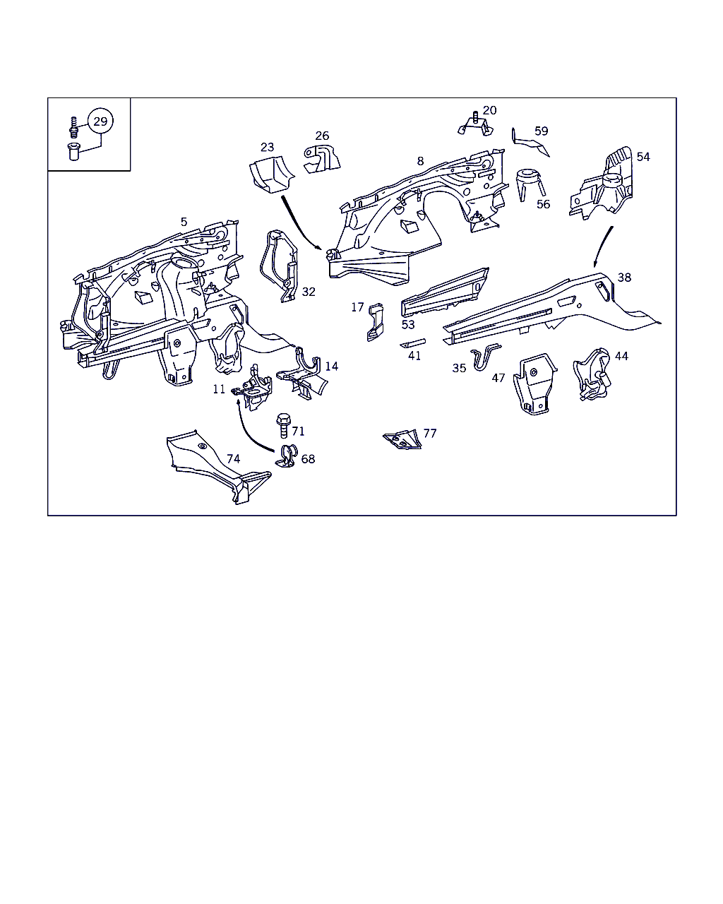 Mercedes-Benz A 124 620 17 50 - Guardabarros interior parts5.com