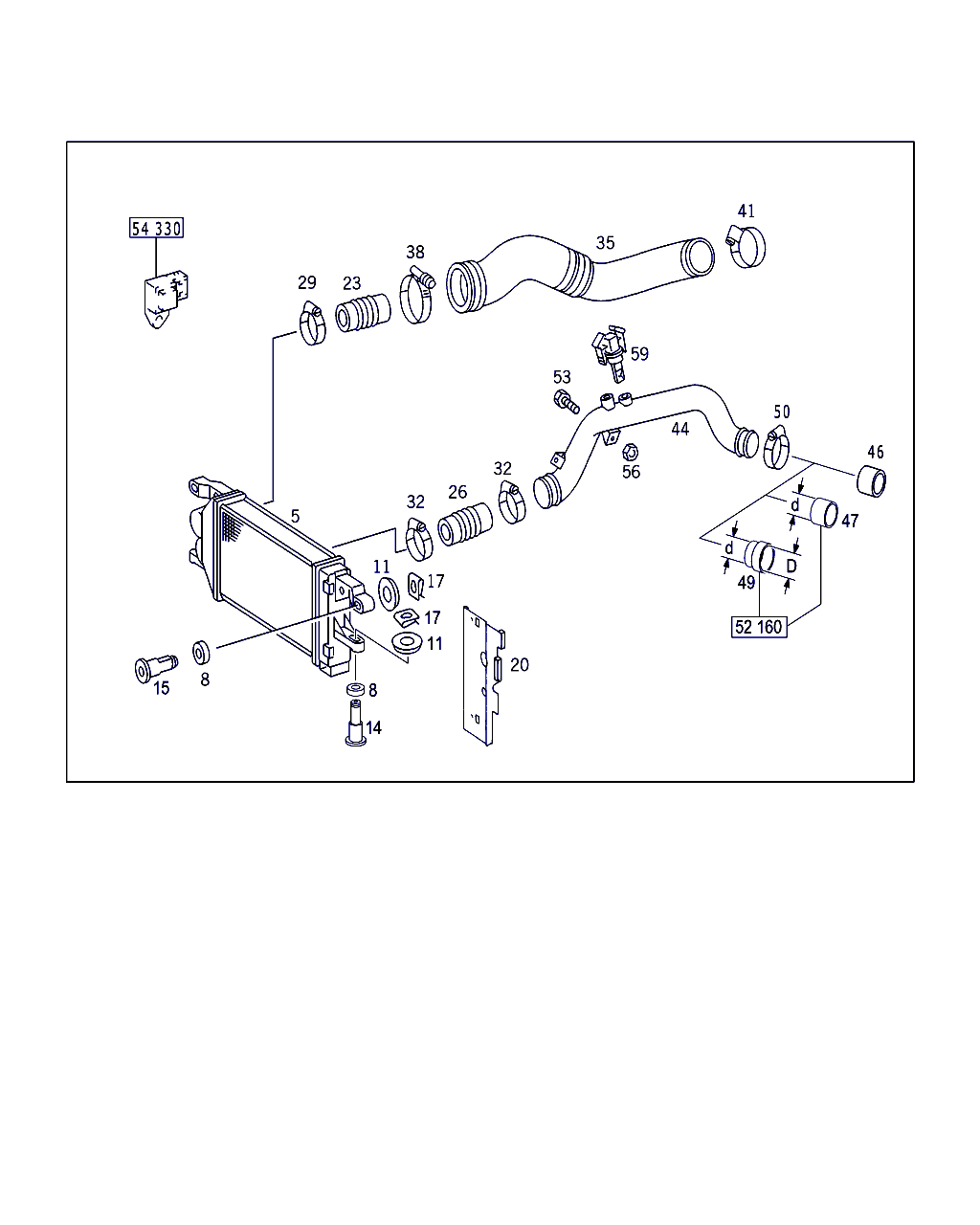 Mercedes-Benz A 005 997 28 90 - Bride de fixation, gaine de suralimentation parts5.com