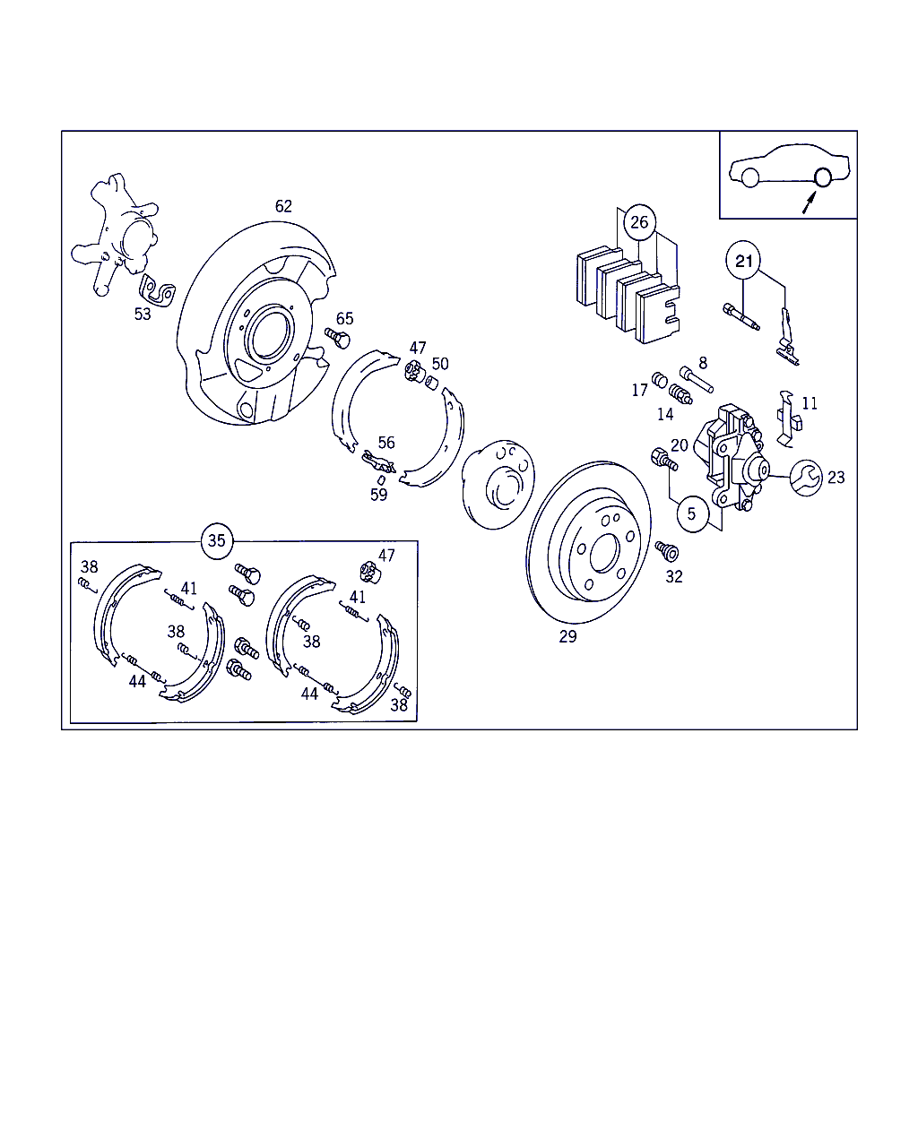 Mercedes-Benz A 002 420 74 20 - Brake Pad Set, disc brake parts5.com