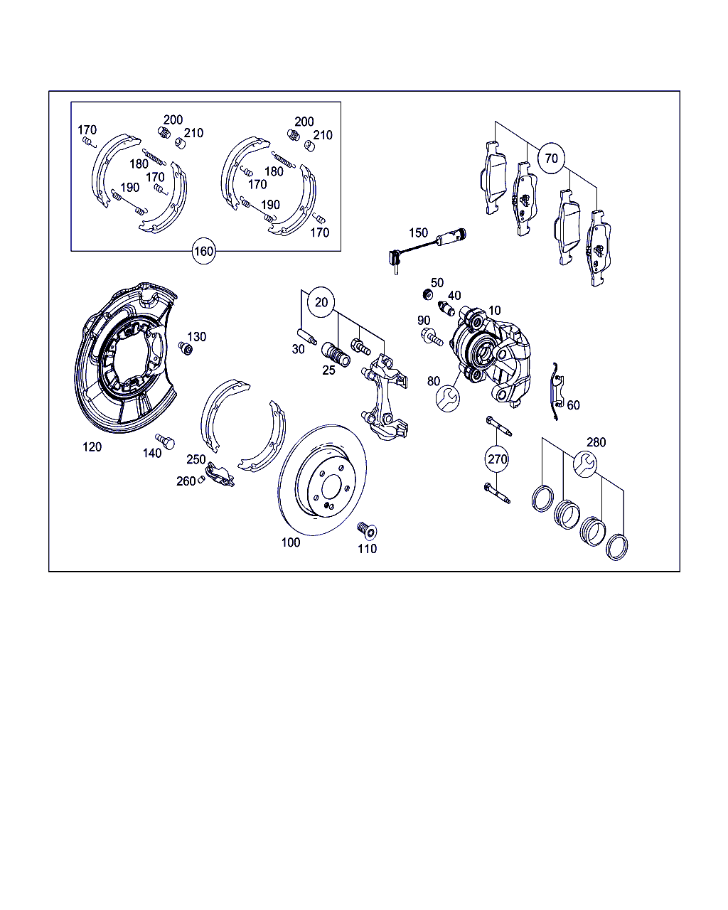 Mercedes-Benz A 004 420 44 20 - Komplet kočnih obloga, disk kočnica parts5.com