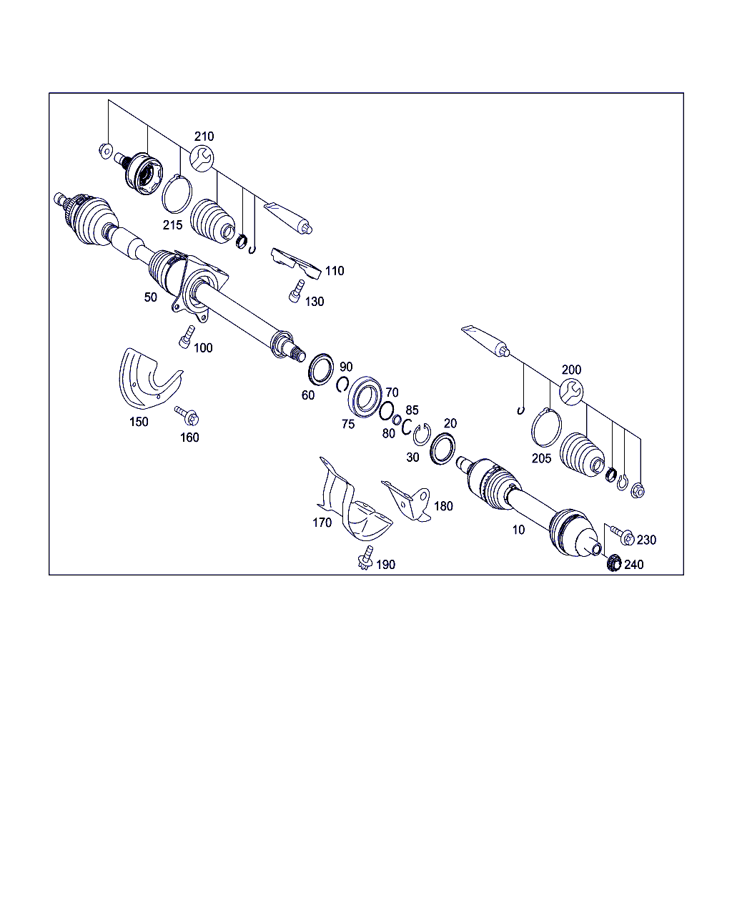 Mercedes-Benz A 169 360 43 72 - Jeu de joints, arbre de transmission parts5.com