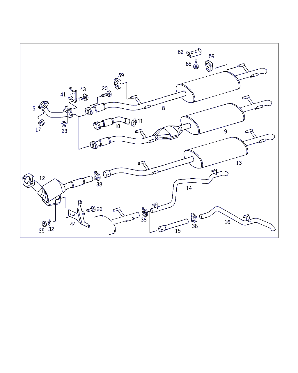 Mercedes-Benz N 910113 008003 - Juego de montaje, tubo de escape parts5.com