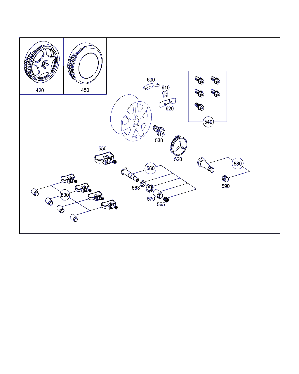 Mercedes-Benz A 000 905 41 00 - Capteur de roue, syst. de contrôle de pression des pneus parts5.com