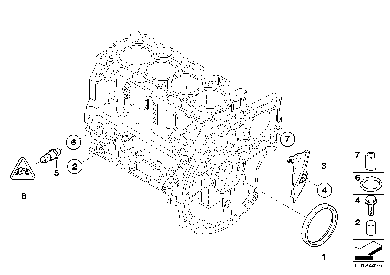 Mini 11 11 7 805 946 - Shaft Seal, crankshaft parts5.com