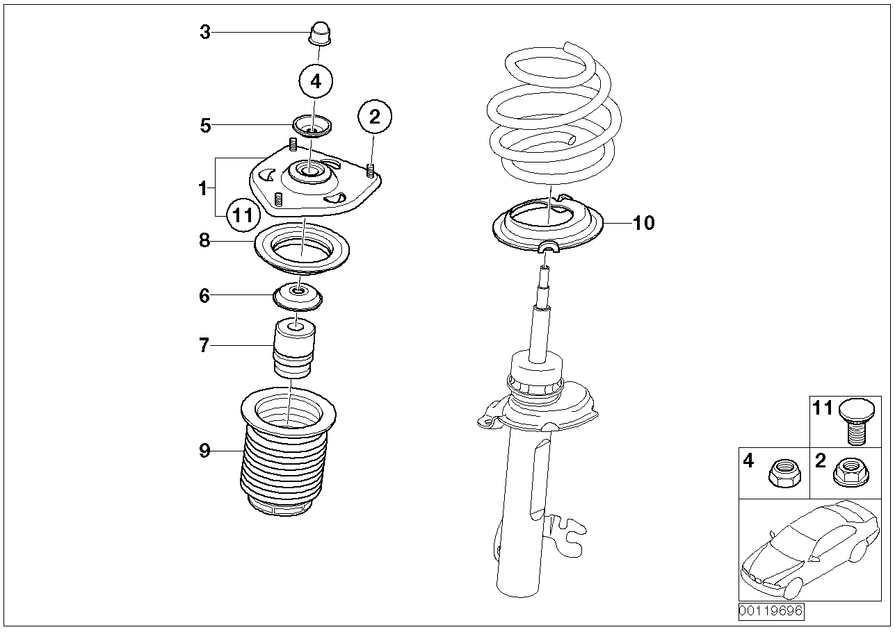 Mini 31336756662 - Komplet za zaštitu od prašine, amortizer parts5.com