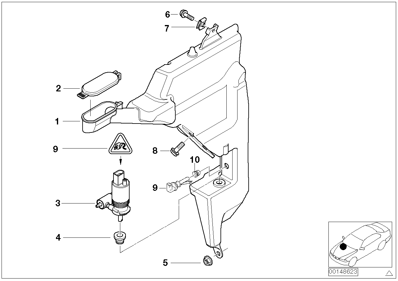 BMW 67128377429 - Water Pump, window cleaning parts5.com