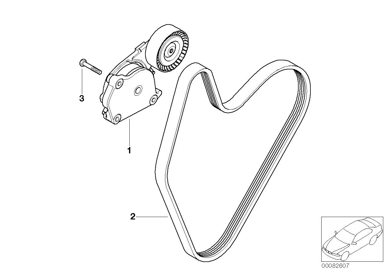 BMW 11 28 1 482 199 - Ремъчен обтегач, пистов ремък parts5.com