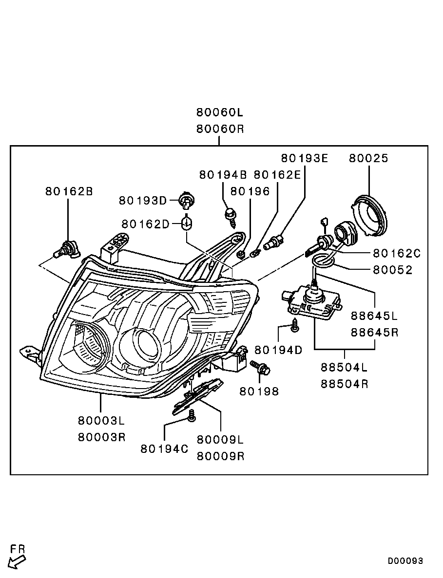 Mitsubishi 8301A098 - Λυχνία, προβολείς parts5.com