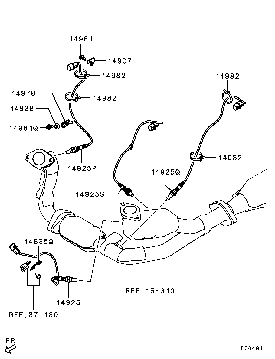 Mitsubishi MN158916 - Sonda Lambda parts5.com